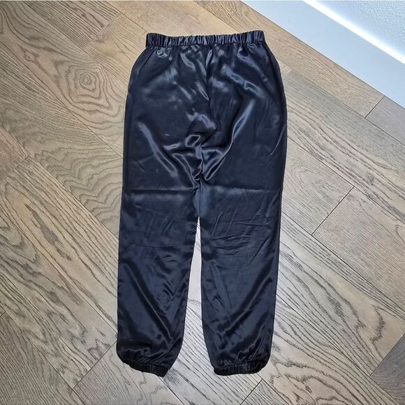 Diane Von Furstenberg Lazare Satin Jogger in Black - Picture 4 of 12